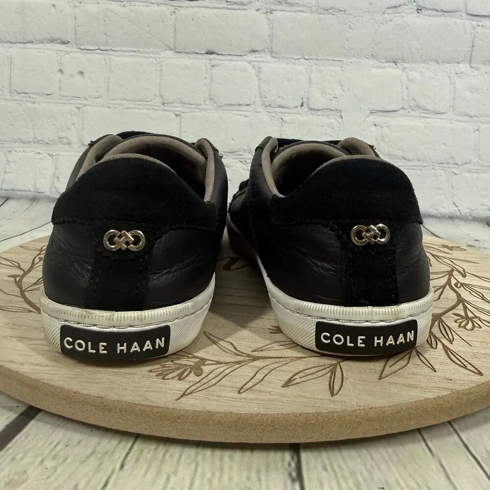 Cole Haan Margo Sneakers Women 7B Black Leather Lace Up Low Top Casual Shoes